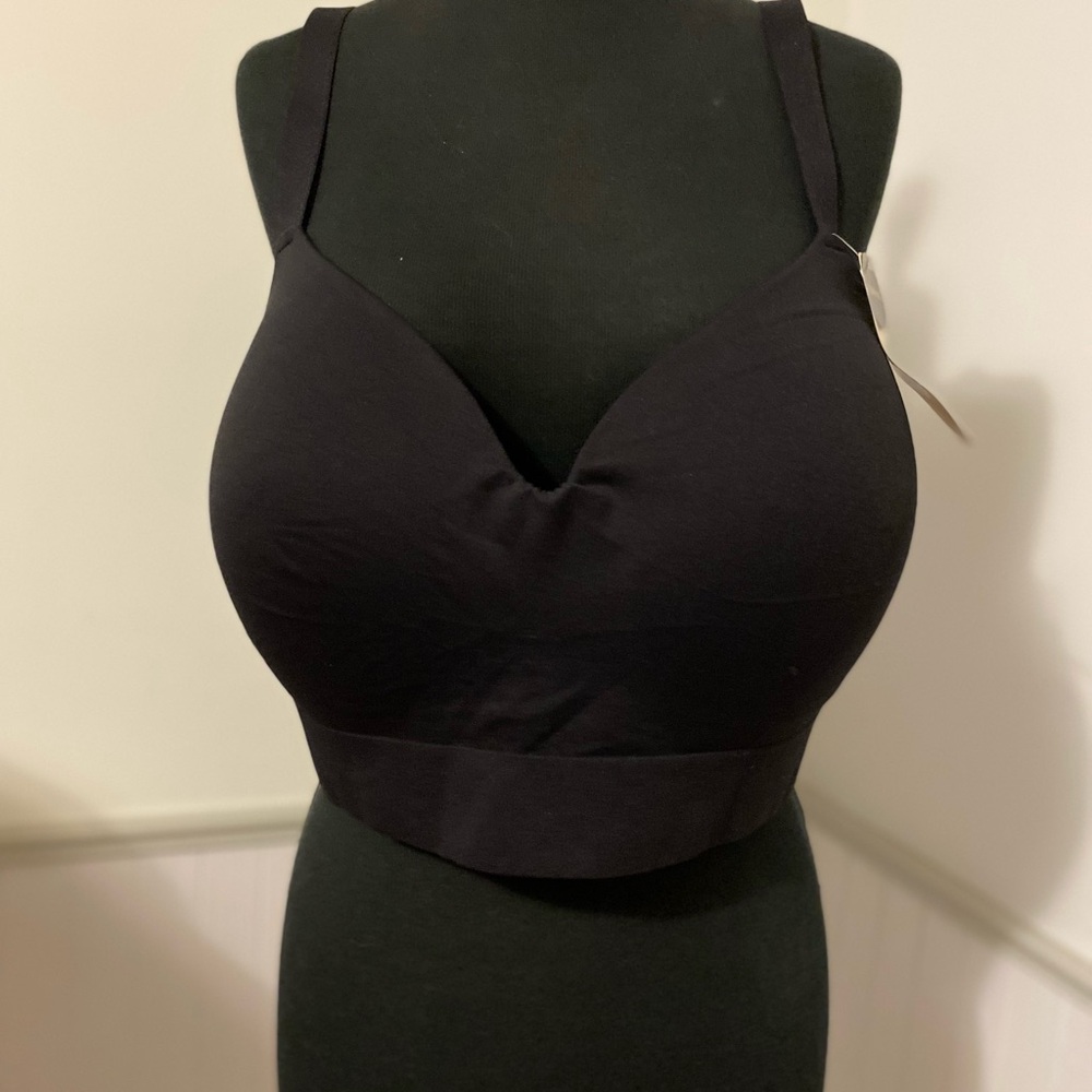 NWT TrueKind Daily Wireless Comfort Bra Black 4XL